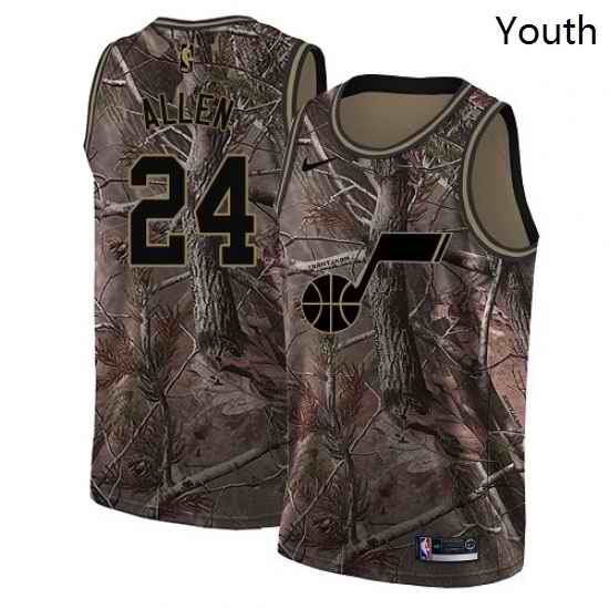 Youth Nike Utah Jazz 24 Grayson Allen Swingman Camo Realtree Collection NBA Jersey
